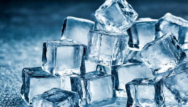 wide ice cubes background