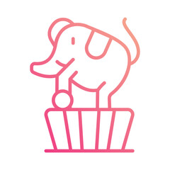 Elephant Icon vector. Stock illustration.