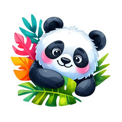Watercolor Panda Clipart