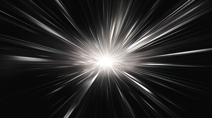 黒背景にシルバーの放射状の光の背景
