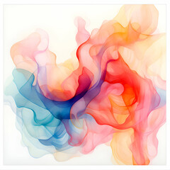 Obraz premium abstract colorful smoke on white background. illustration