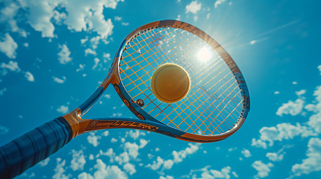 Tennis ball in play.