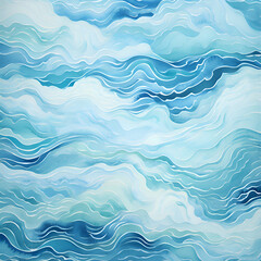Watercolor abstract background. Blue and white colors.  illustration.