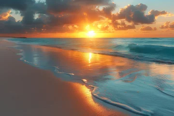 Deurstickers sunset over the sea © lc design