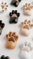 cute 3d model dog paws