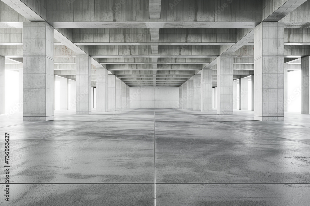 Poster big empty concrete open space. background image. created with generative ai technology