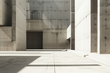 Big empty concrete open space. Background image. Created with Generative AI technology
