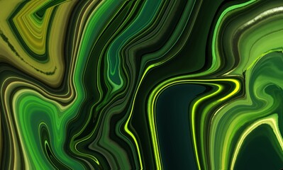 abstract green background with lines. marble swirl glitter watercolor splash design