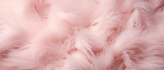 Foto op Plexiglas Fondo de textura con pelaje de color rosa con ondas   © Helena GARCIA