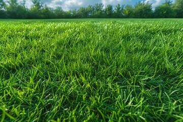 nice green grass in field