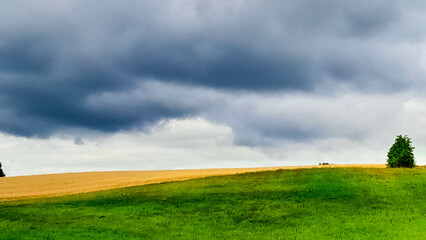 Cloudy day in Kashubia Poland.