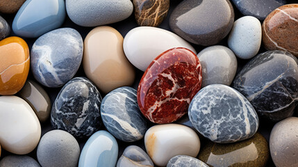Abstract background with round peeble stones.