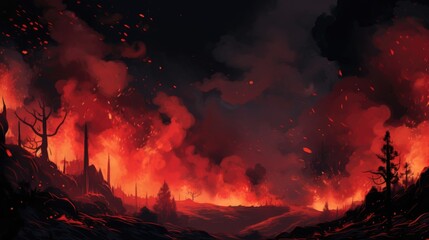 Ash fire background