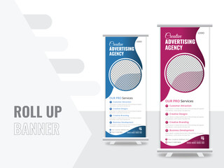 Business roll up banner stand design