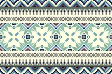 Ethnic patterns with simple shapes. Tribal and ethnic fabrics. African, American, Mexican, Indian styles. Simple geometric pattern elements are best used in web design, business textile printing.