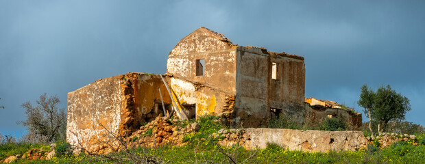 Mystifying ruins of once grand farm houses, Algarve, Portugal