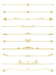 Elegant Gold Divider Designs Collection for Classy Document Decoration