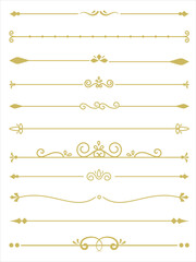 Elegant Gold Divider Designs Collection for Classy Document Decoration