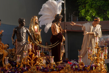 paso de misterio de la hermandad de San Benito, semana santa de Sevilla	