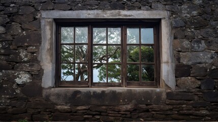 Fototapeta na wymiar 18th century window at front