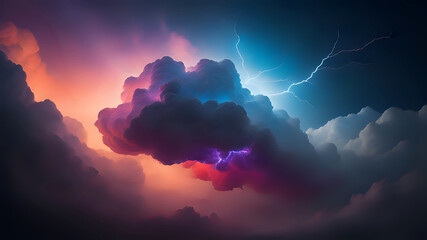 Gewitter Wolken Sturm - obrazy, fototapety, plakaty