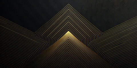 Abstract geometric background with black and gold stripes reminiscent of the Golden Gate Bridge's design