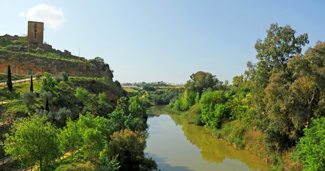 Fototapeta na wymiar El río Guadaíra a su paso por Alcalá de Guadaíra, provincia de Sevilla, Andalucía, España