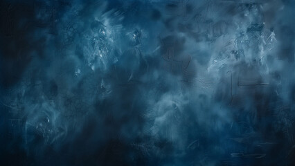 Abstract Aesthetics: A Shapeless Oil Painting on a Dark Blue Canvas - obrazy, fototapety, plakaty