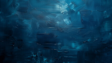 Abstract Aesthetics: A Shapeless Oil Painting on a Dark Blue Canvas