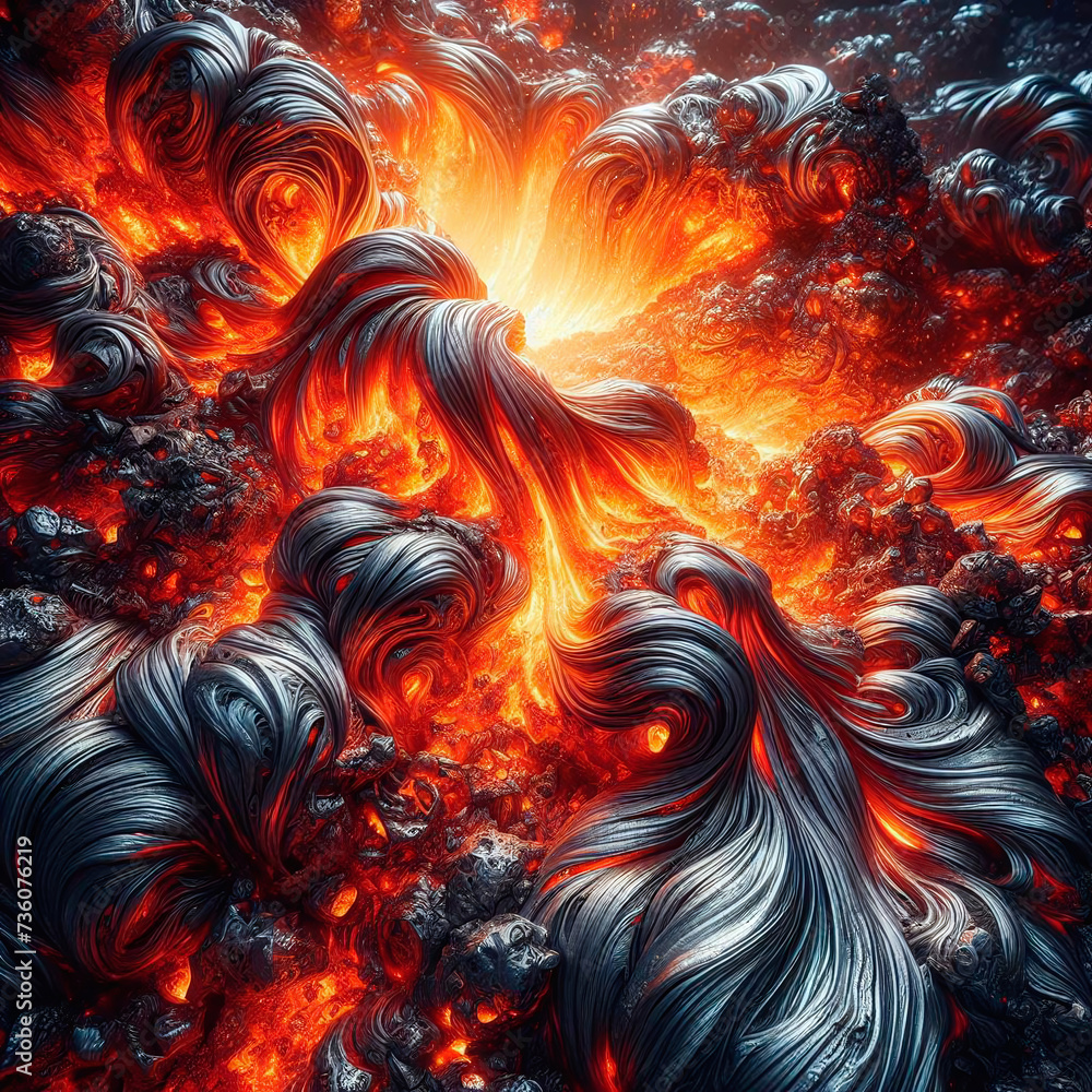 Poster abstract fire background. fantasy fractal texture. digital art. 3d rendering.