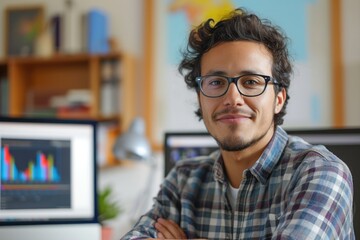 Fototapeta premium Business finance chart document report. Generative AI