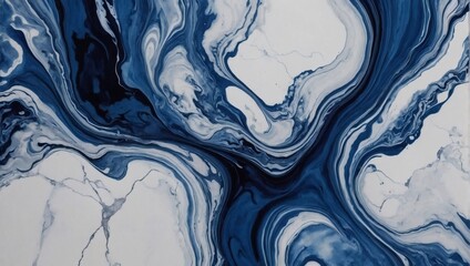 Indigo abstract white marble background art paint pattern ink texture watercolor pewter fluid wall.
