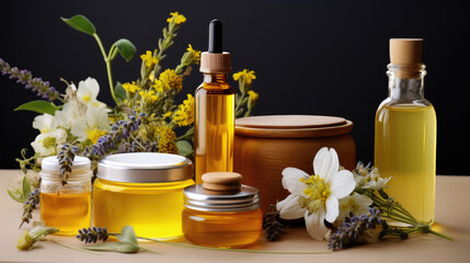 Home made remedy and beauty product concept.