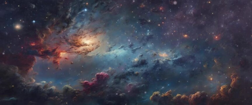 Star field. Galaxy. Shine in the sky
