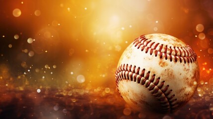 Background with baseball in Amber color.