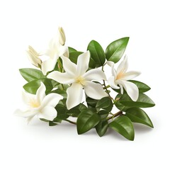 Obraz premium a jasminum, studio light , isolated on white background