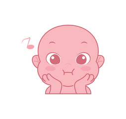 Cute cartoon expression emoji character vector design art for stickers