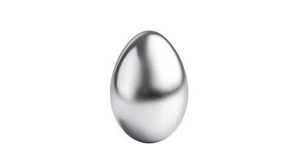 silver egg isolated on transparent background. png