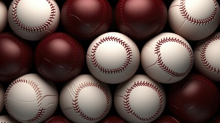 Background with baseball in Rosewood color