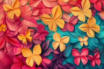 Valentine's day background with floral hearts, ideal for love-themed packaging