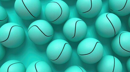 Background with basketballs in Aqua color.