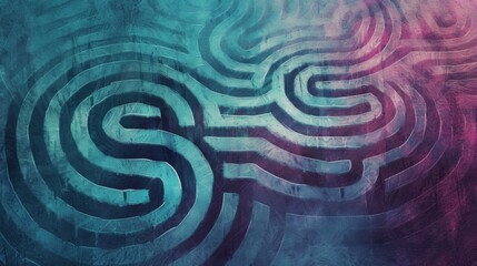 Fototapeta na wymiar Mystical Meditation Mazes: Labyrinths for Mindfulness and conceptual metaphors of Labyrinths for Mindfulness