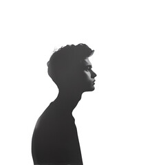 silhouette of a man on a white background, png background