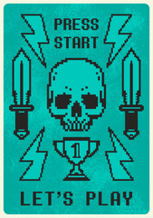 Indie games colorful vintage sticker