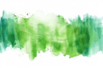 Poster green blue watercolor paint brush stroke texture isolated on transparent png © Gucks