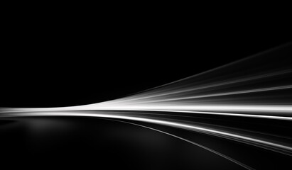 black and white light streaks background, motion blur speed effect