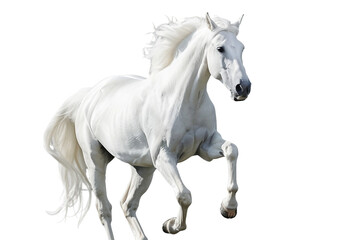 Obraz na płótnie Canvas White Horse on Transparent Background