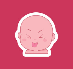 Cute cartoon expression emoji character vector design art for stickers