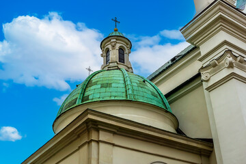 Fototapeta na wymiar St. Hyacinth's Church, Warsaw, Poland, October 2023.