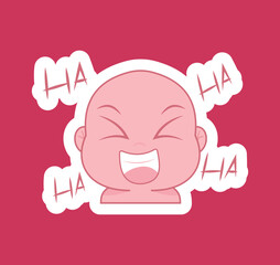 Cute cartoon expression emoji character vector design art for stickers